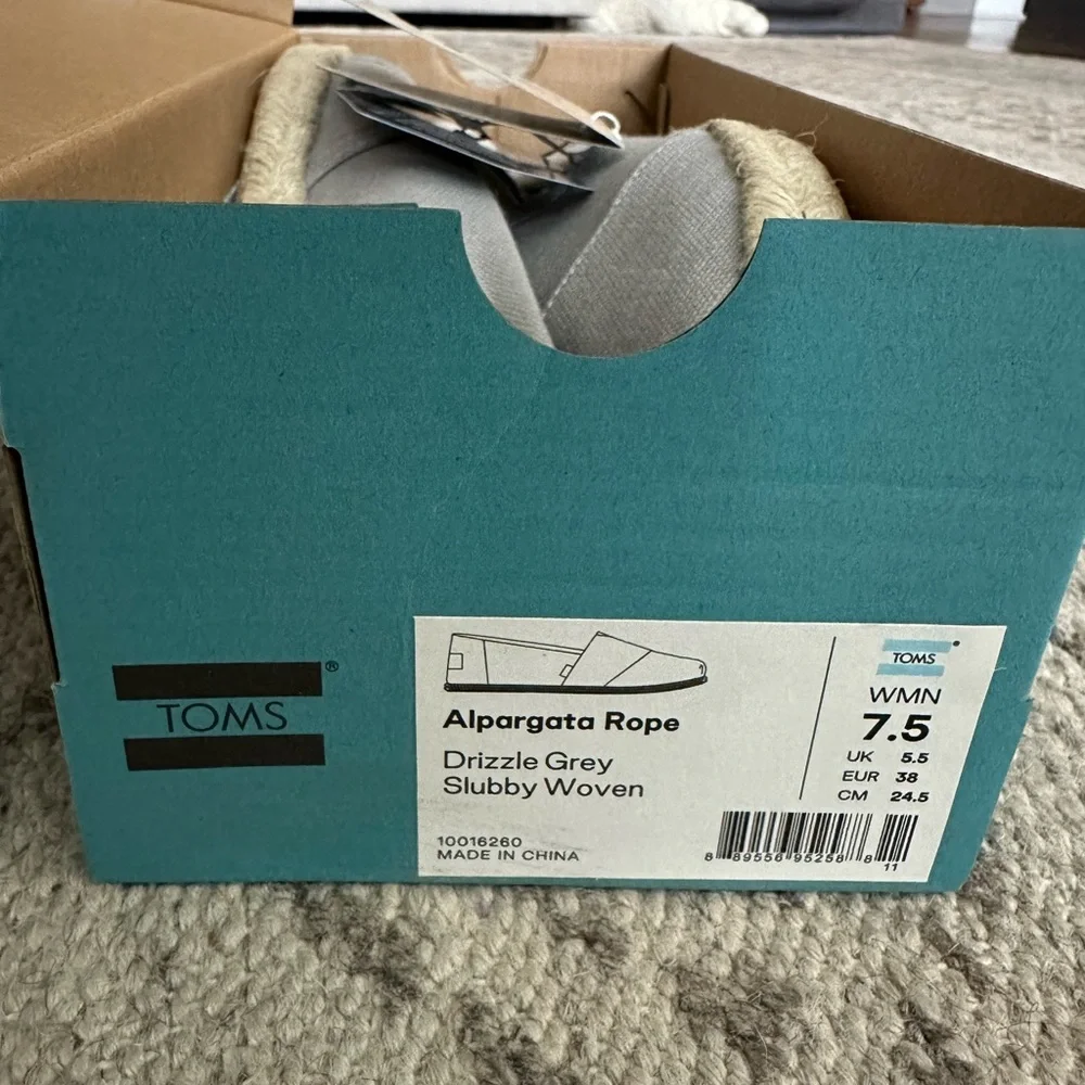BNWT! TOMS Alpargata Rope Espadrille Slip-On - Women's 7.5